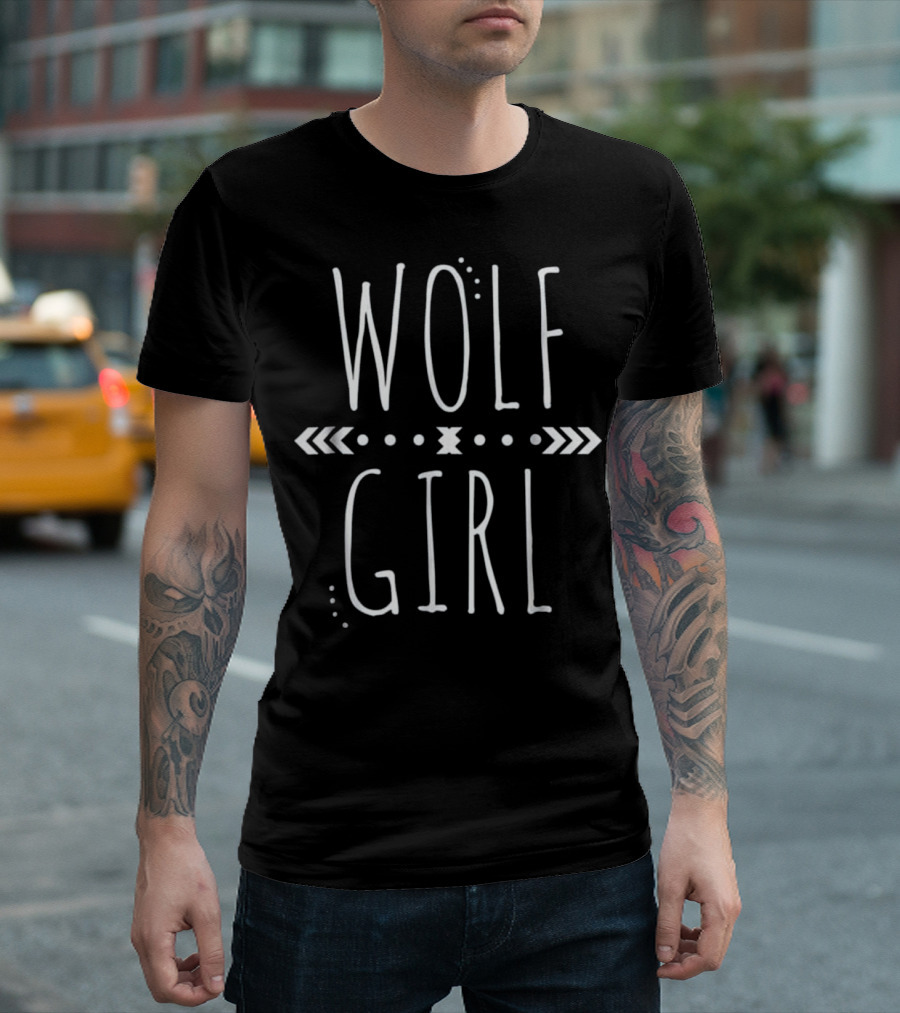 Wolf Girl Wolves Howling Tribal T-Shirt