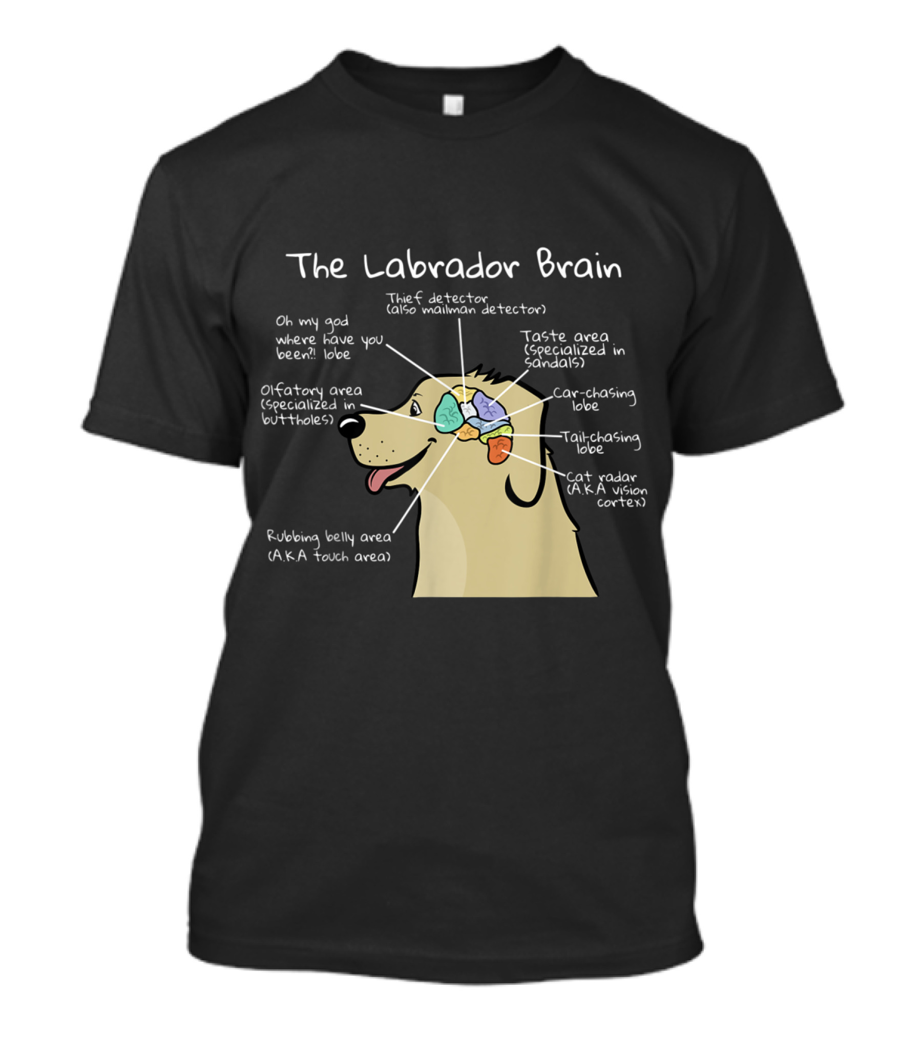 The Labrador Brain Funny Anatomy Dog Insights T-Shirt