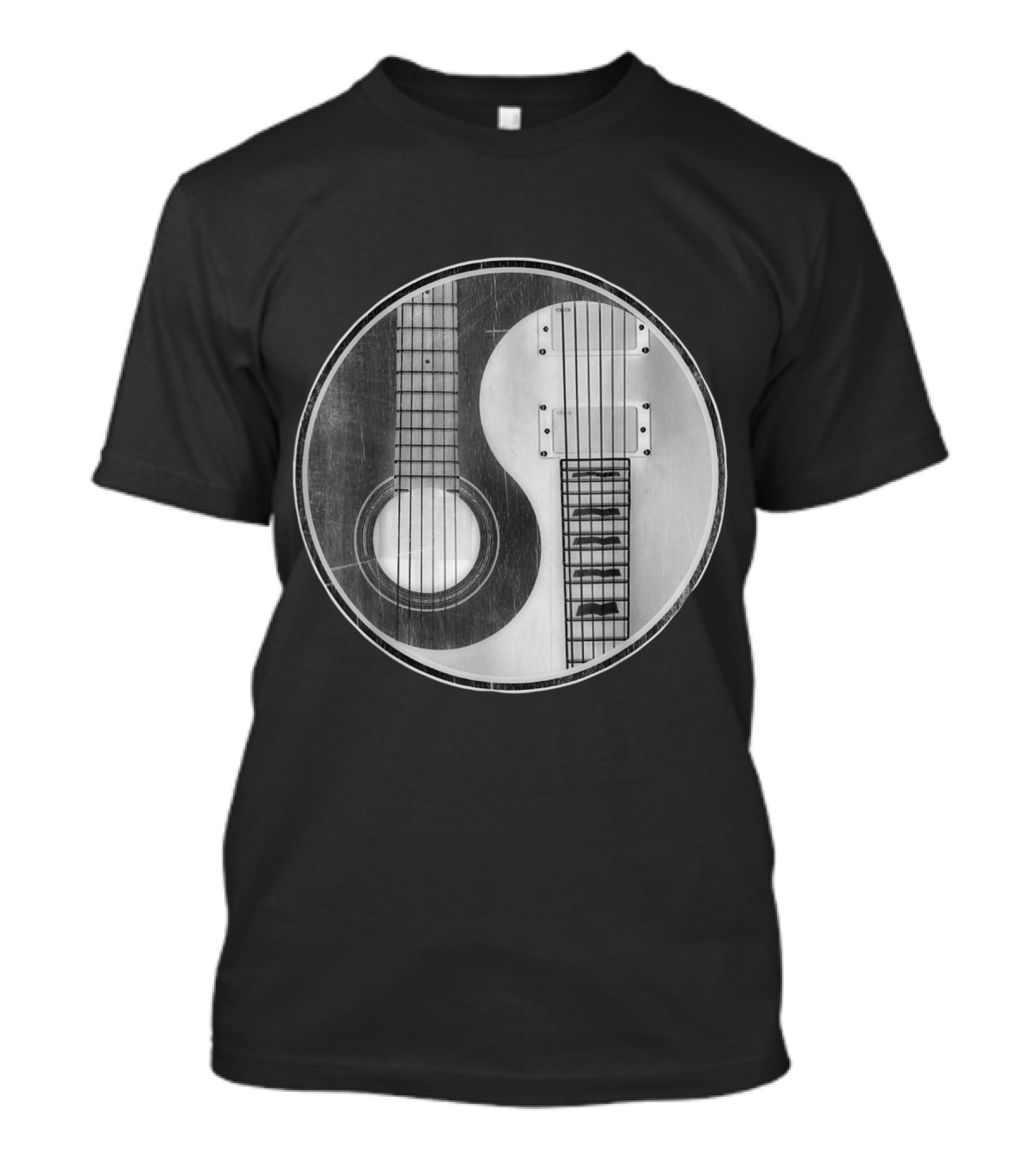 Guitar Yin Yang Symbol Guitars T-Shirt
