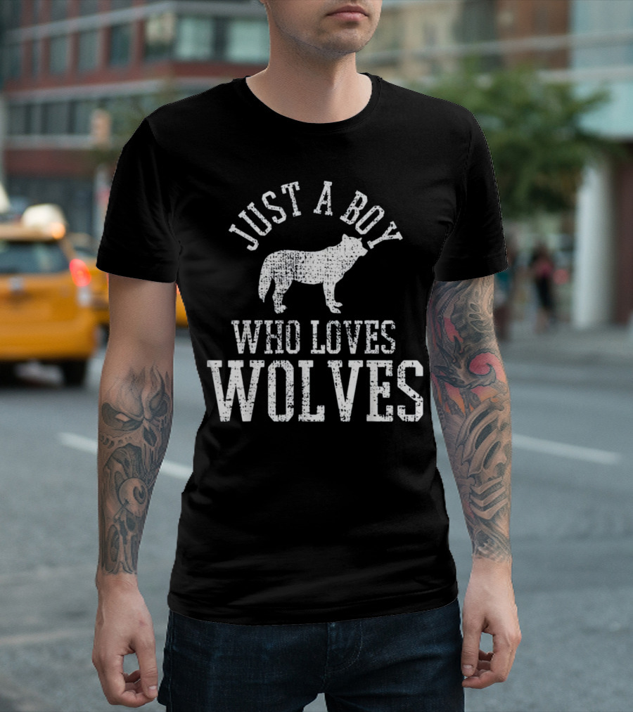 Just A Boy Who Loves Wolves T-Shirt
