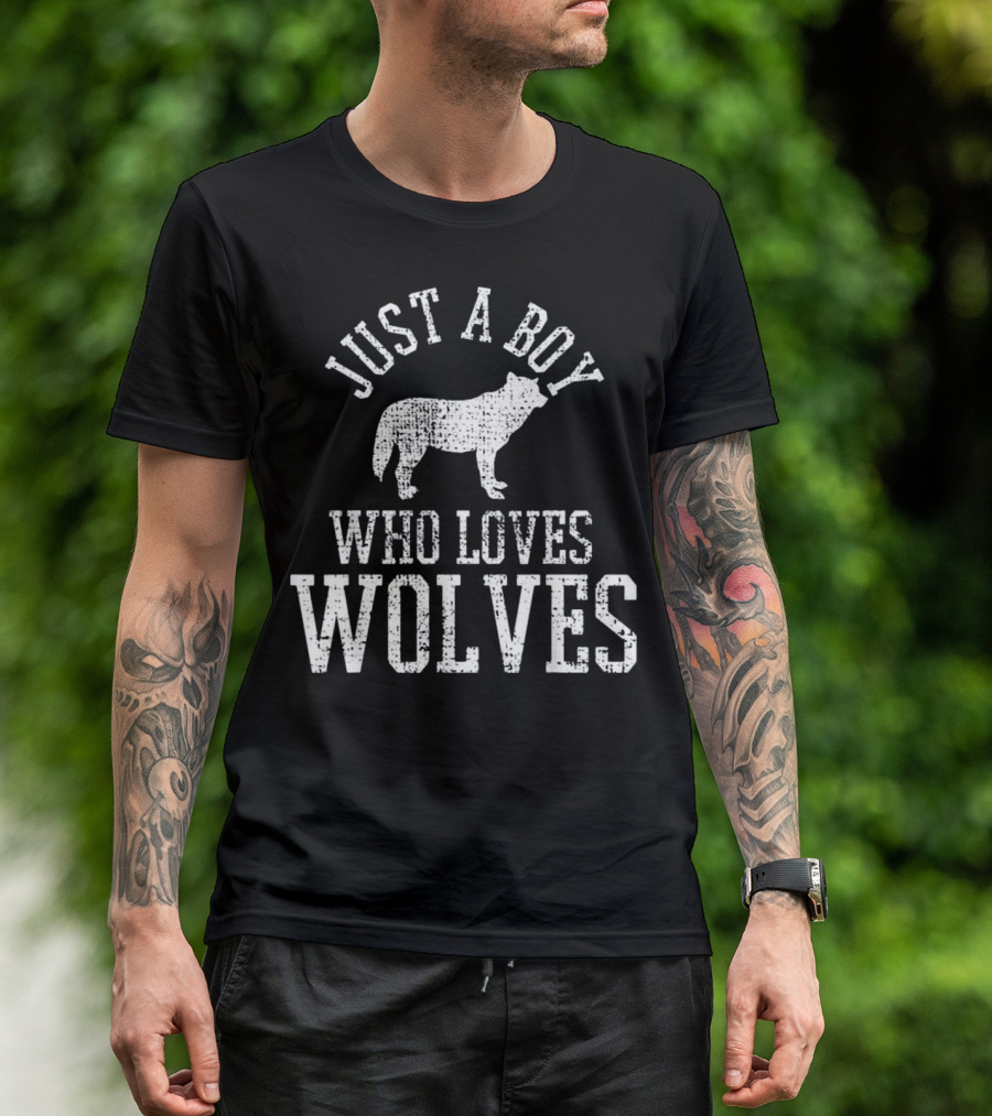 Just A Boy Who Loves Wolves T-Shirt
