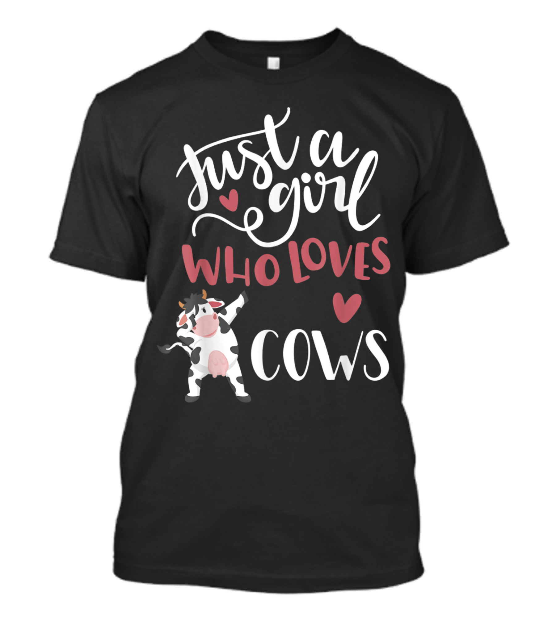 Just A Girl Who Loves Cows Dabbing Cow T-Shirt