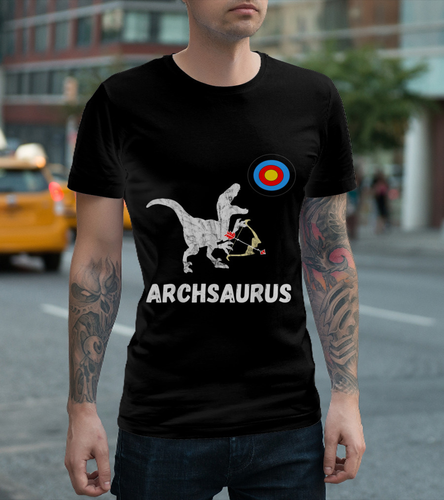 Archery Dinosaurs Archsaurus Trex Crossbow Shooting Hunt T-Shirt