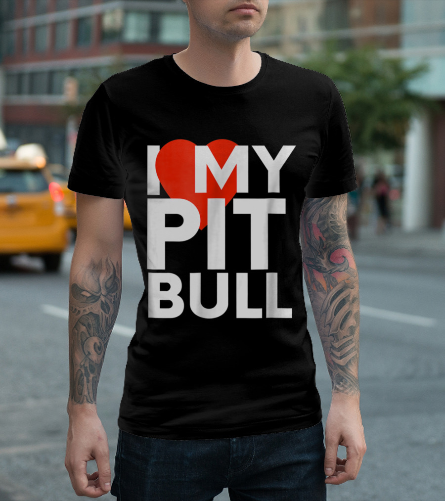 I Heart My Pit Bull T-Shirt