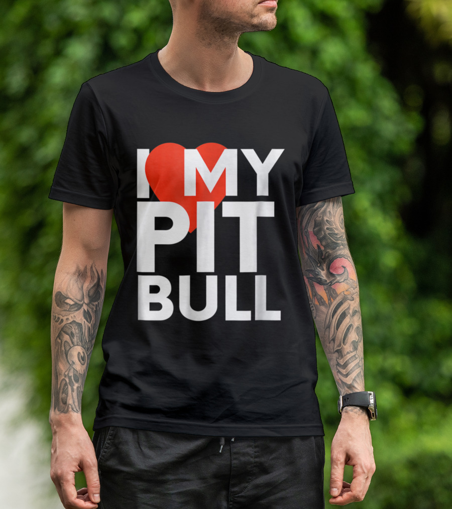 I Heart My Pit Bull T-Shirt