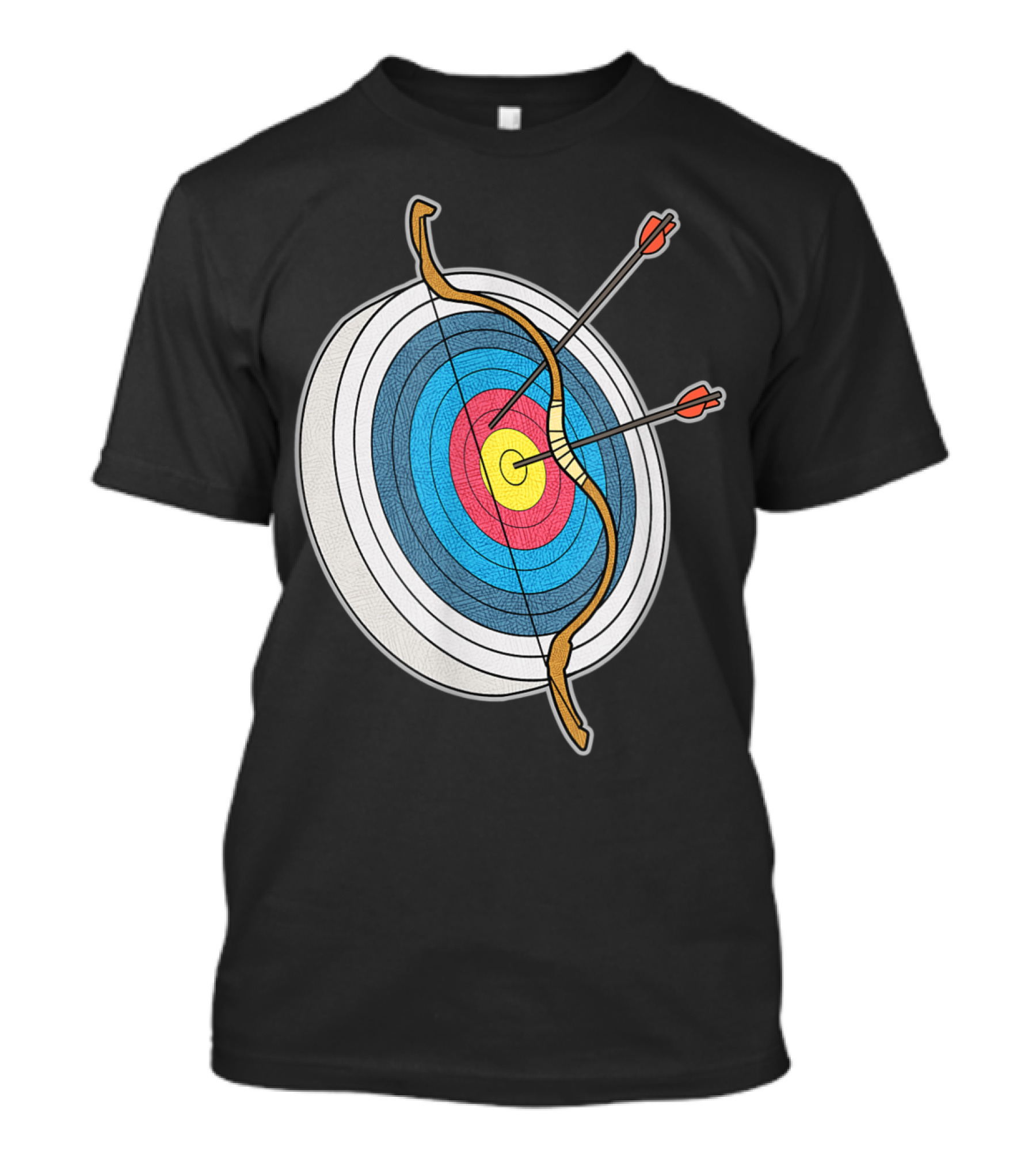 Archery Target With Bow And Arrows Bullseye Aim T-Shirt