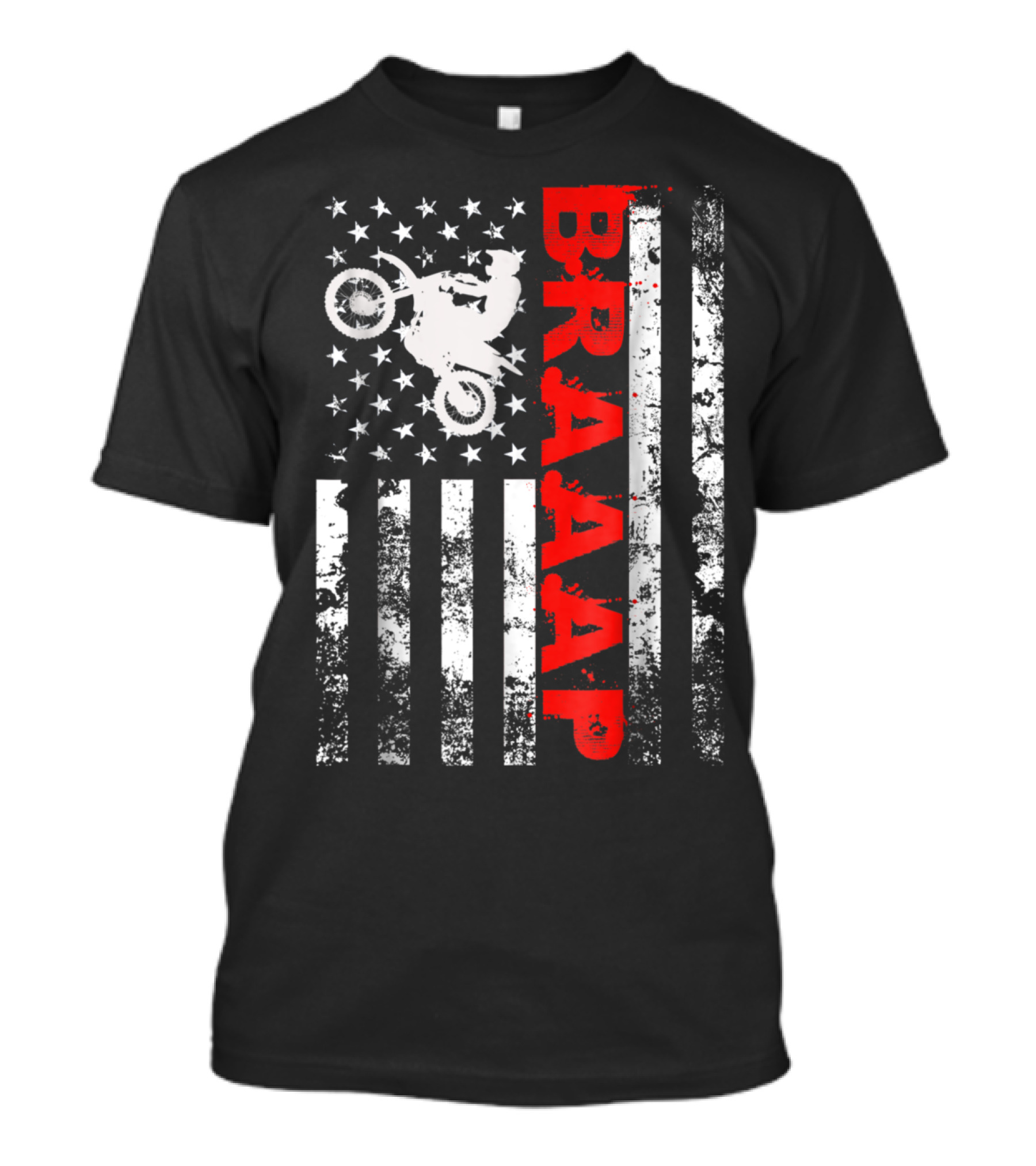 Braaap Motocross USA American Flag T-Shirt