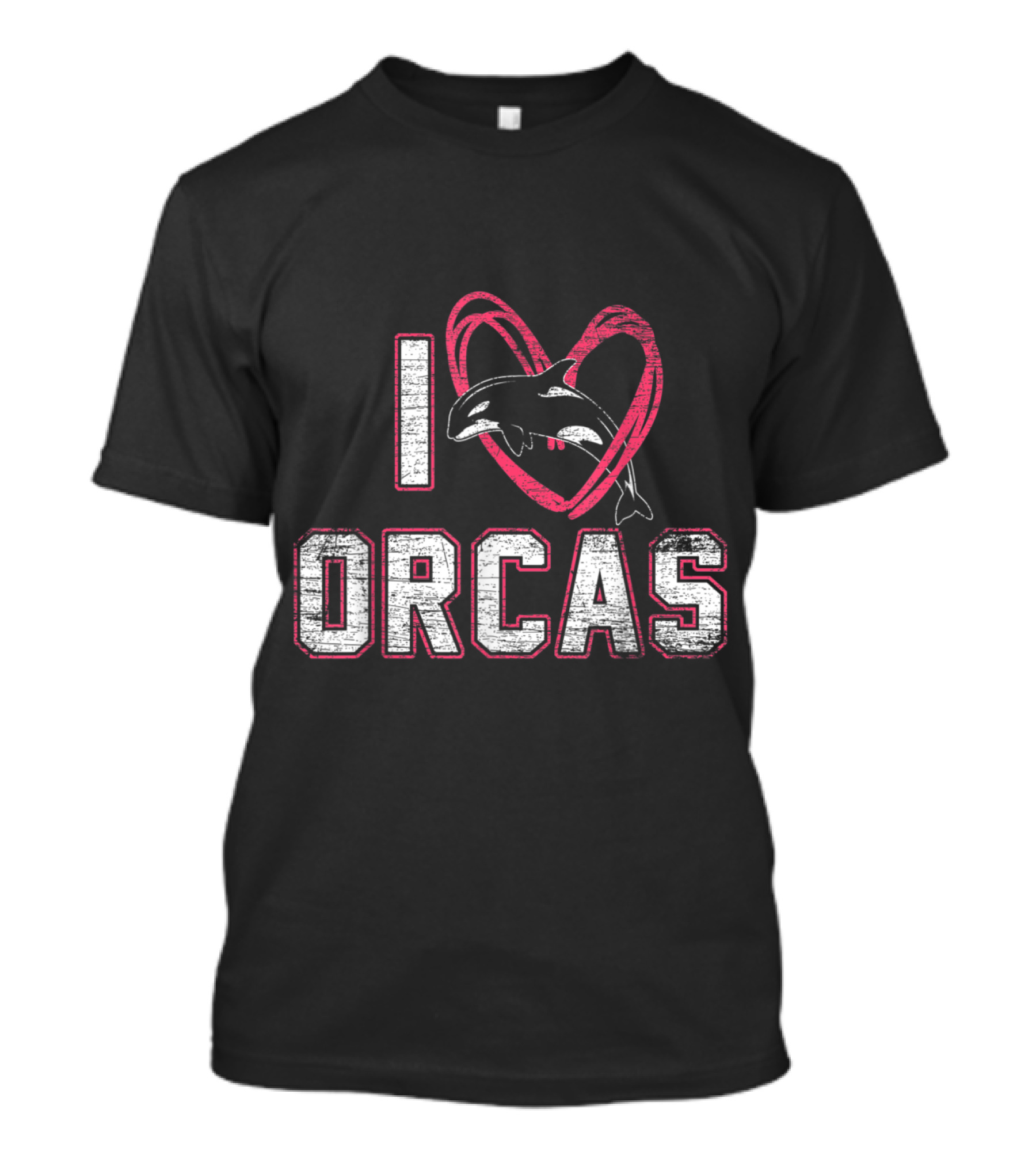 I Love Orcas Valentines Day Theme Anim T-Shirt