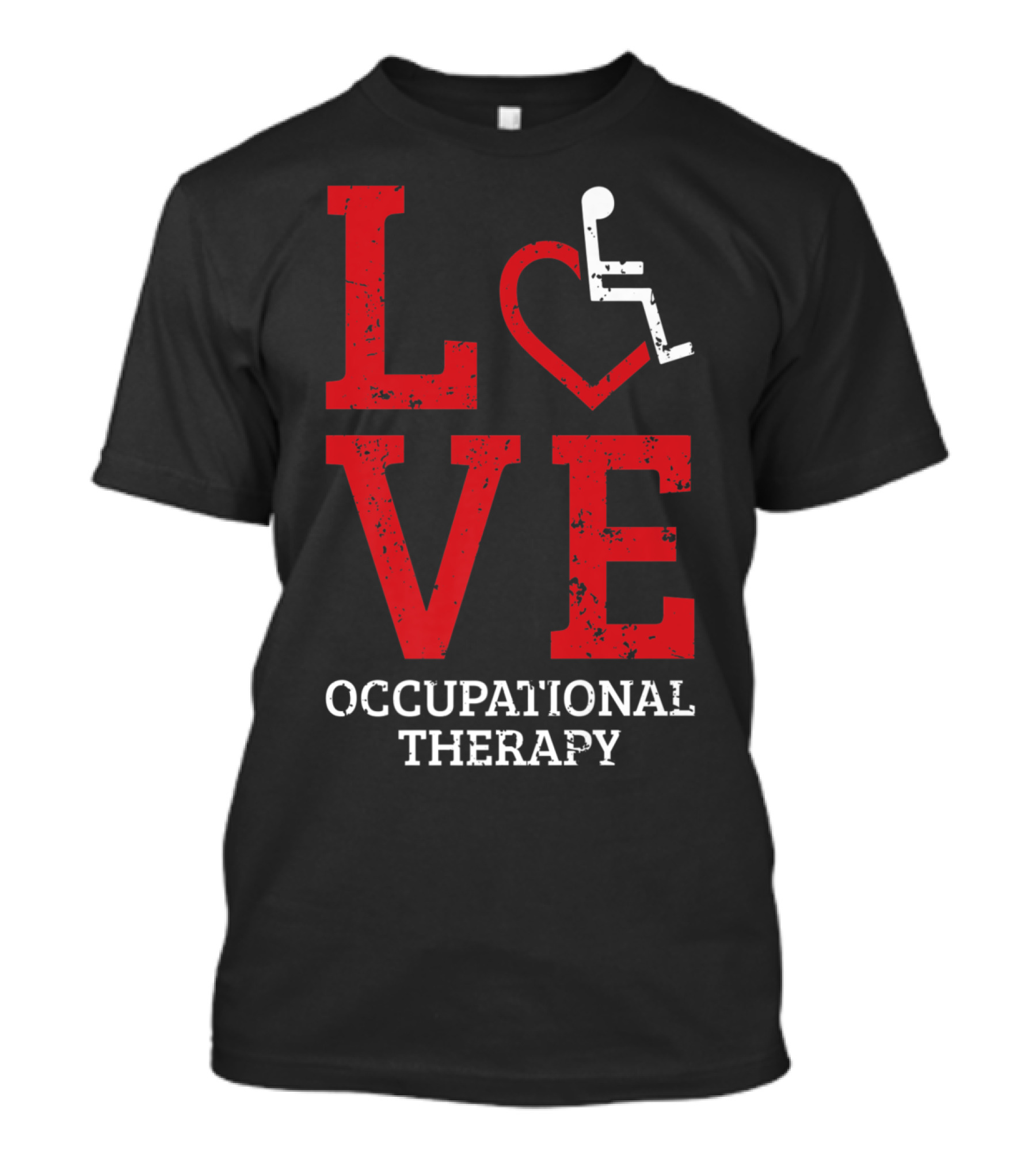 LOVE Occupational Therapy Wheelchair Heart T-Shirt
