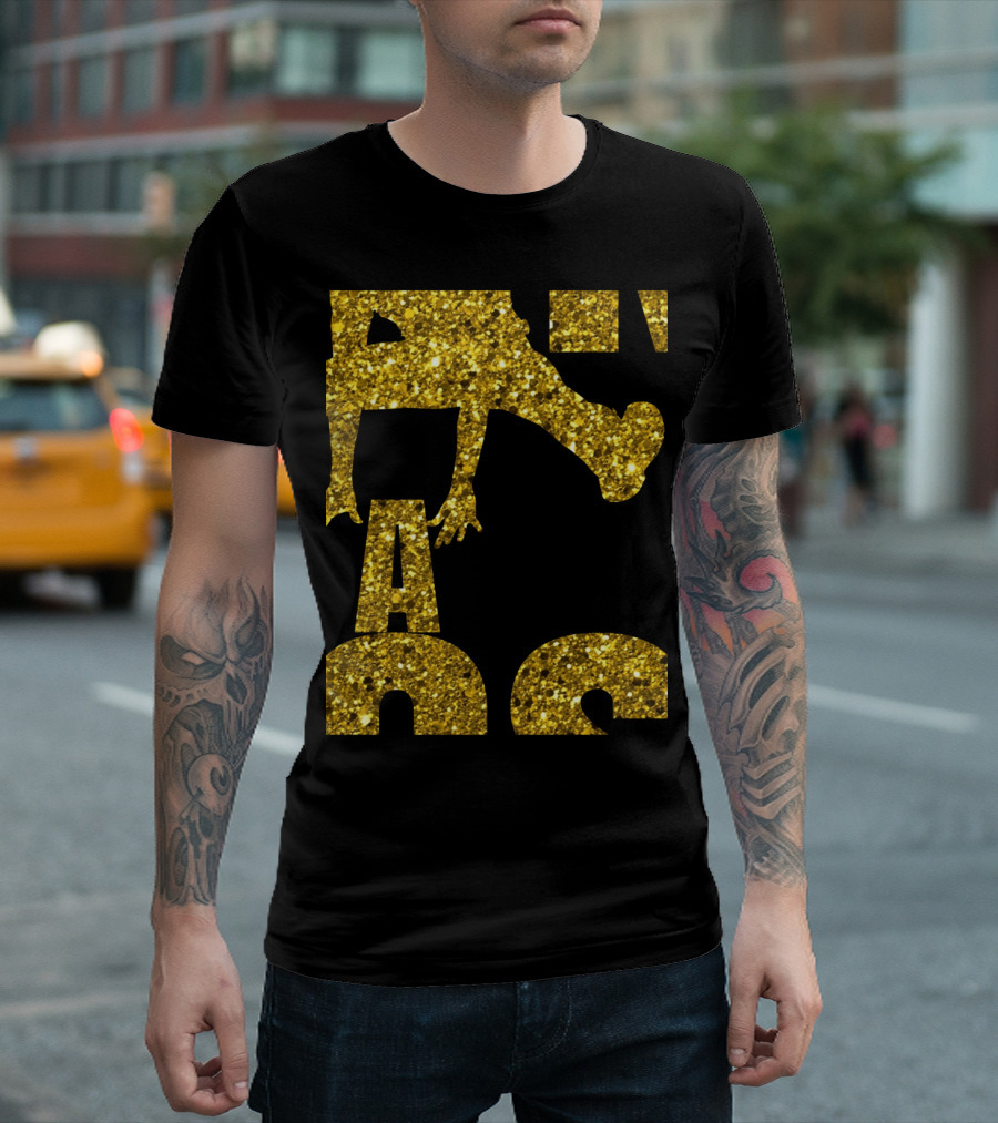 Break Dance Gold Glittery Like A Boss T-Shirt