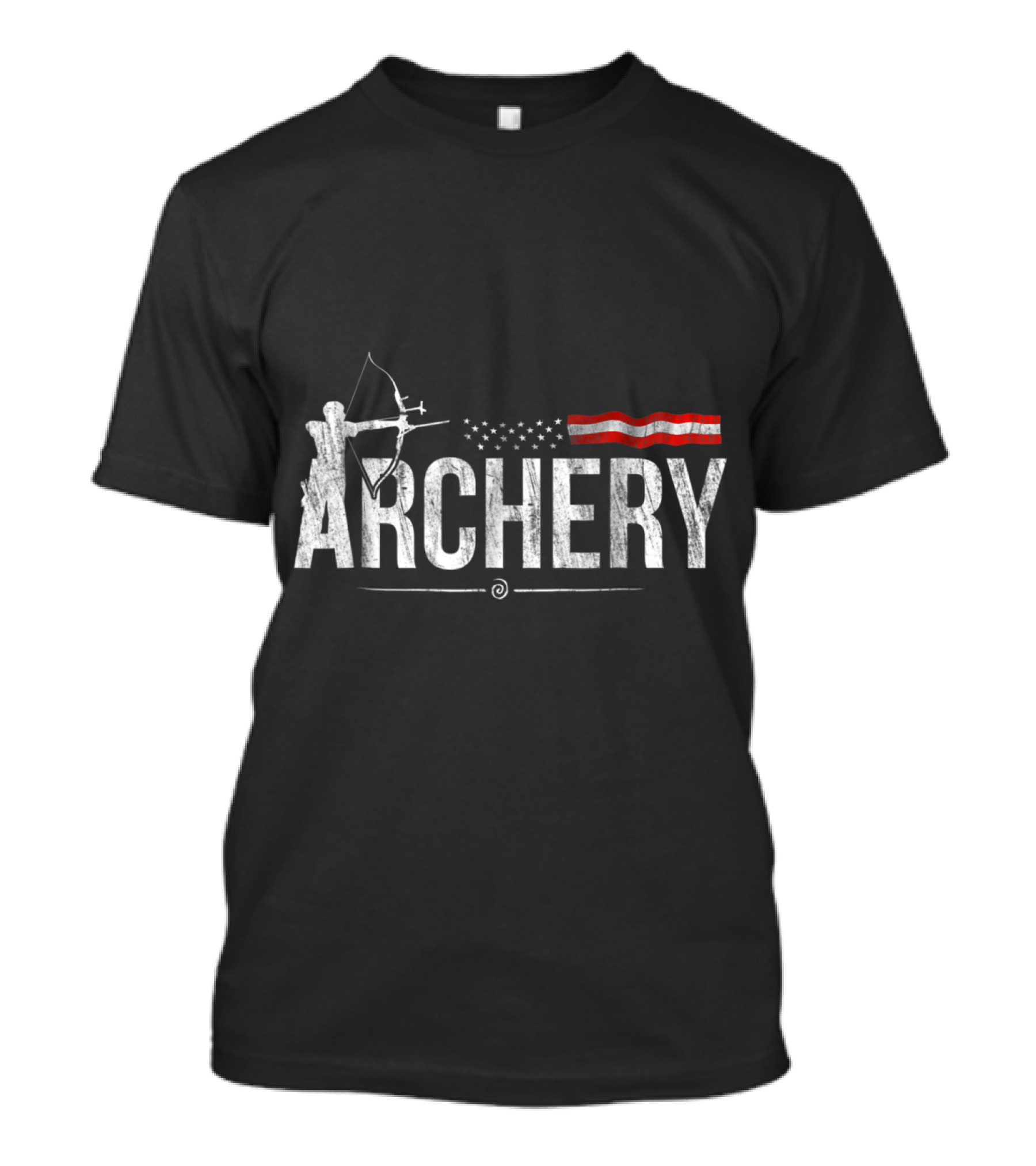 Archery American Flag Bow Hunter USA T-Shirt