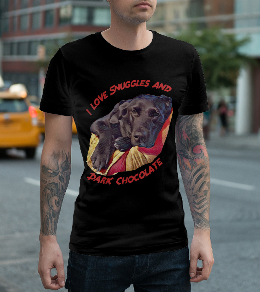 I Love Snuggles and Dark Chocolate Labrador T-Shirt
