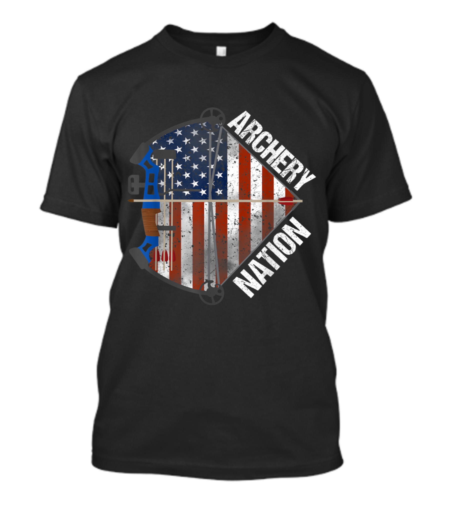 Archery Nation American Flag Compound Bow T-Shirt