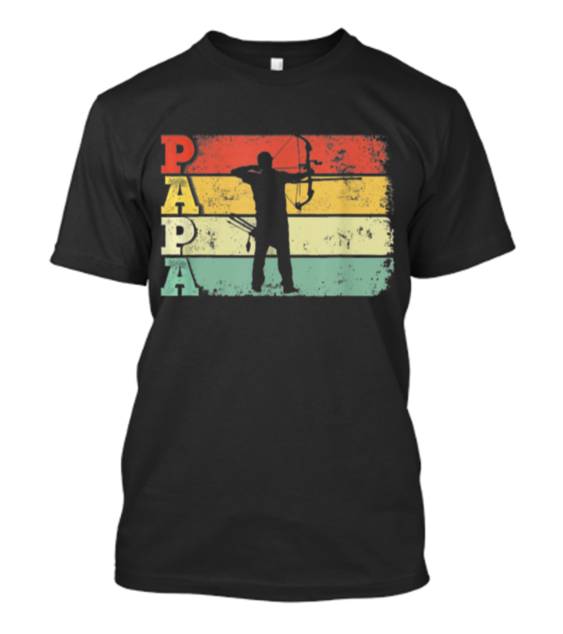 Papa Archery Vintage Dad Retro T-Shirt