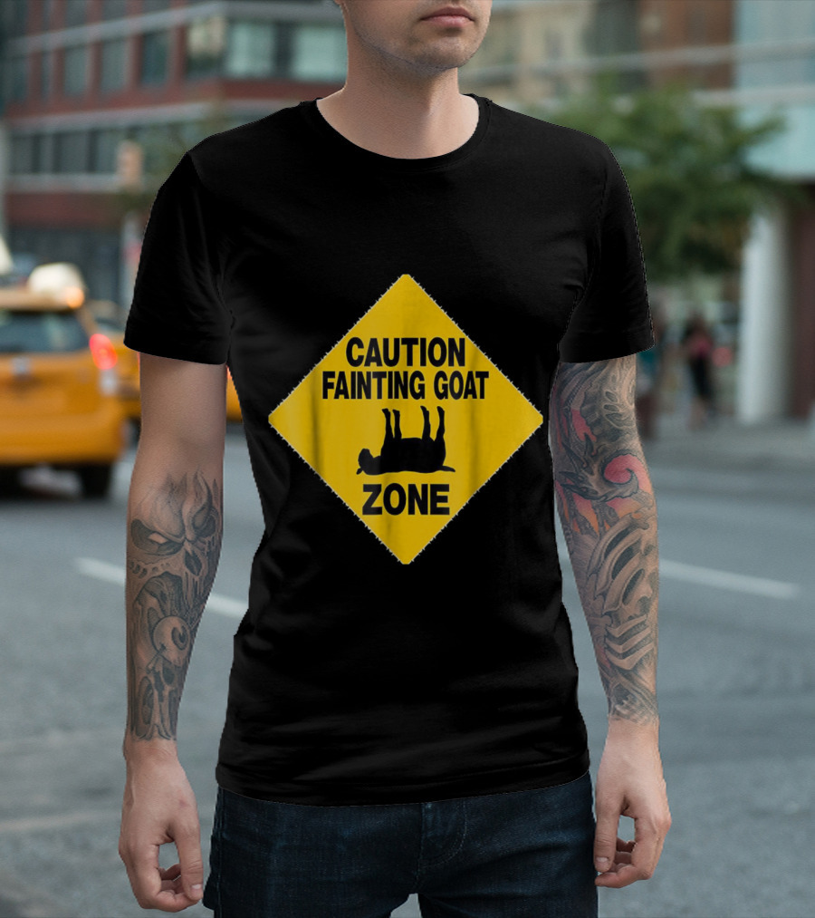 Caution Fainting Goat Zone T-Shirt