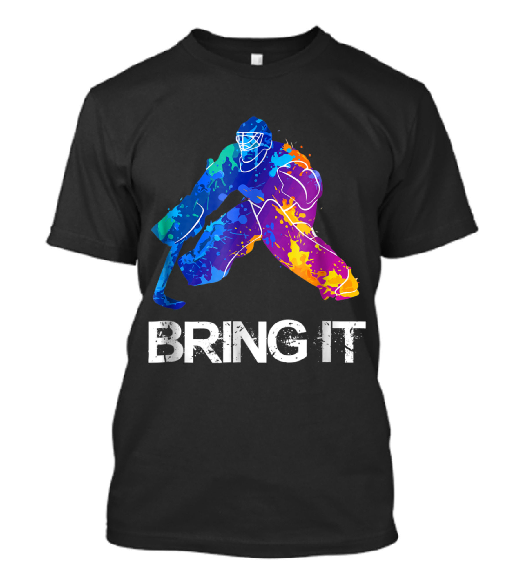 Bring It Colorful Ice Hockey Goalie T-Shirt