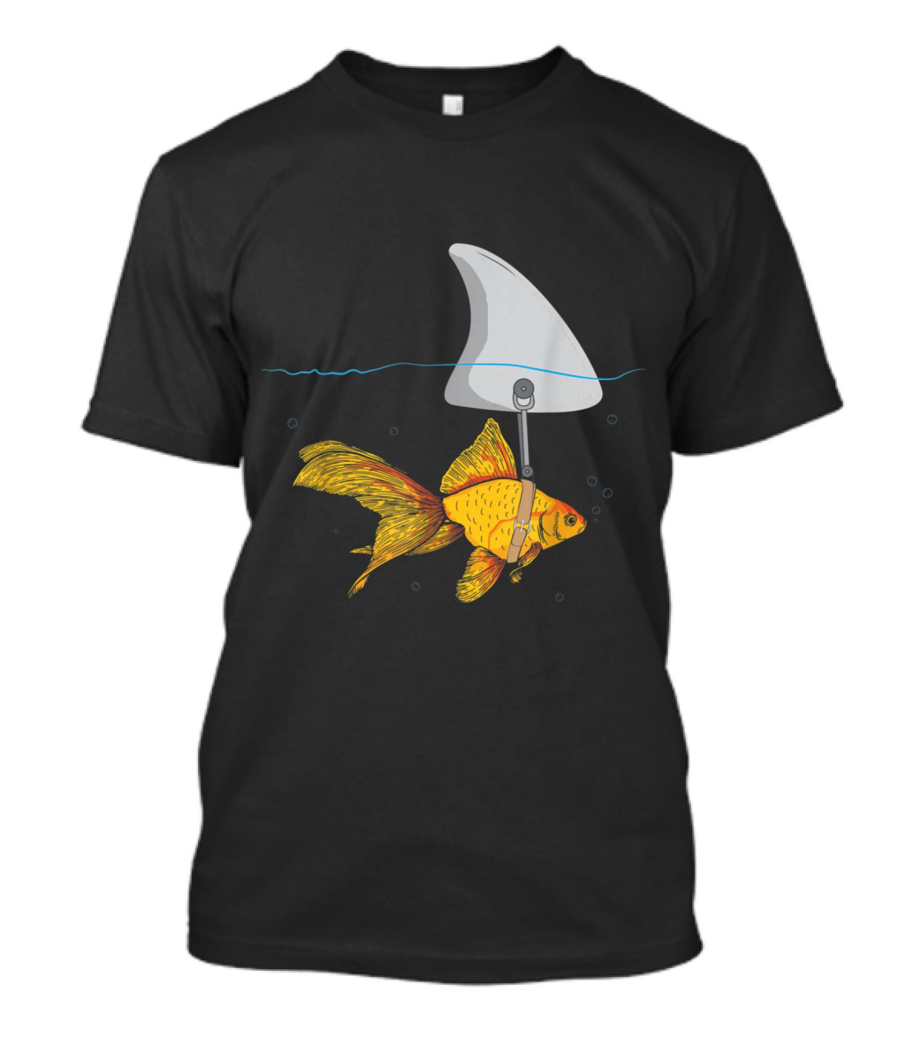 Goldfish With Fake Shark Fin Fun T-Shirt