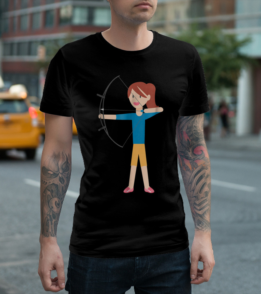 Youthful Archery Enthusiast In Action T-Shirt
