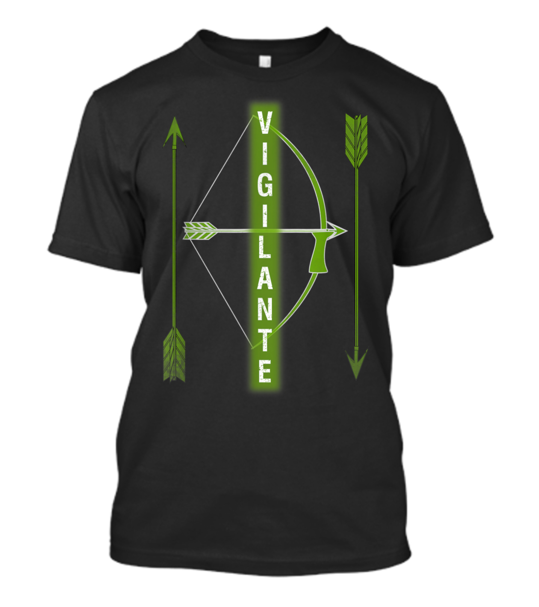 Archery Vigilante Bow And Arrow Fighti Emblem With Green Arrow T-Shirt