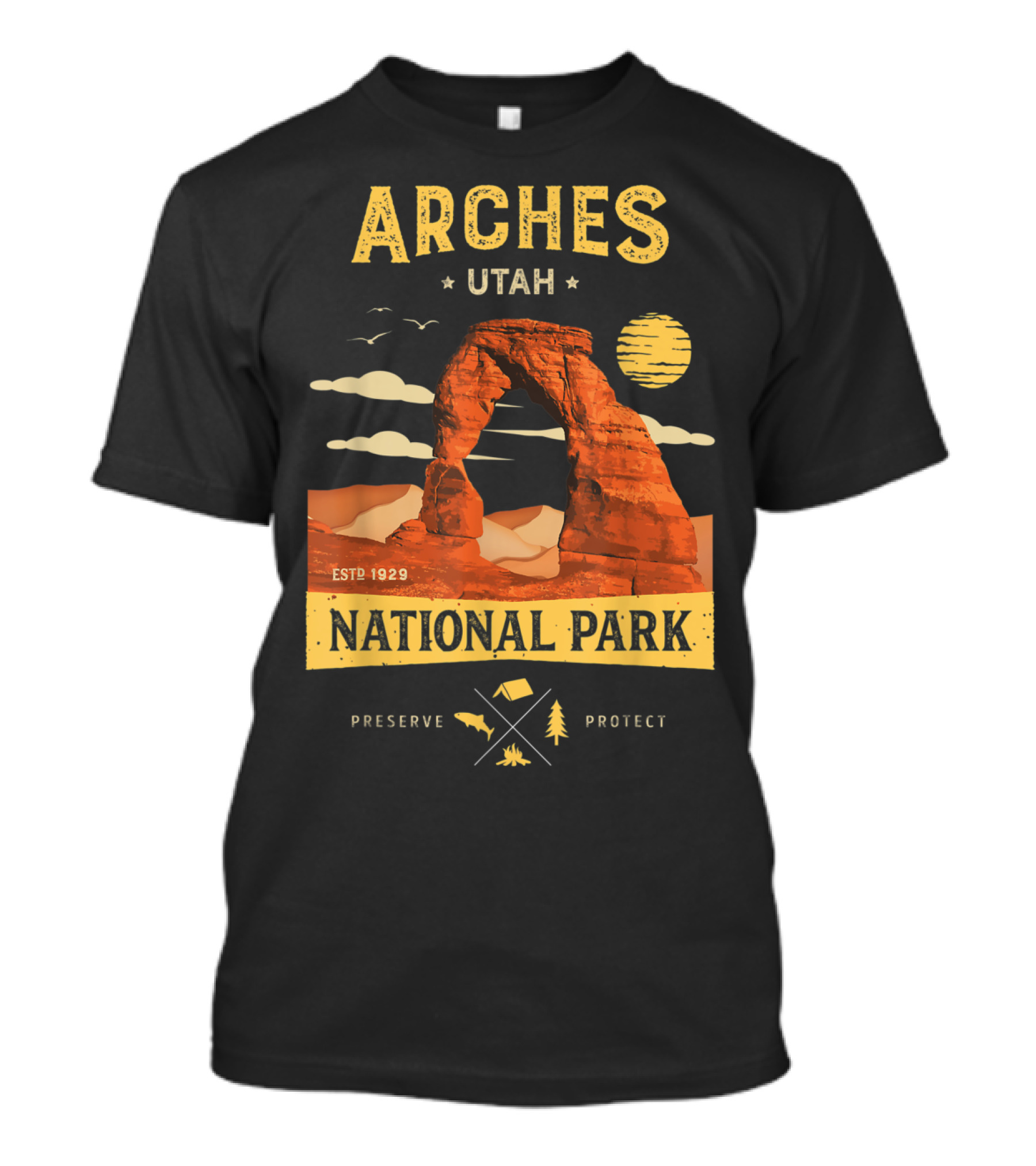 Arches Utah Delicate Arch National Park Est 1929 Preserve Protect T-Shirt