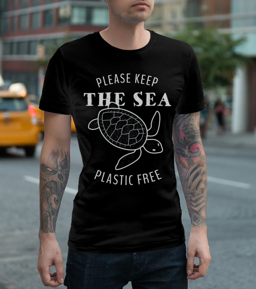 Please Keep The Sea Plastic Free Turtle T-Shirt