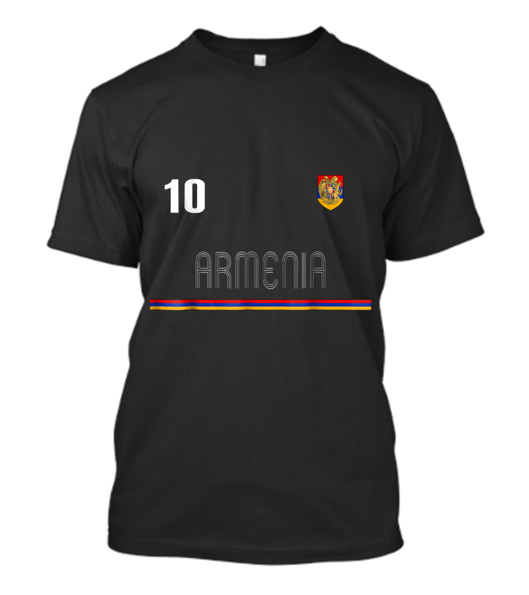 Armenia Football 10 Armenian Flag Badge T-Shirt