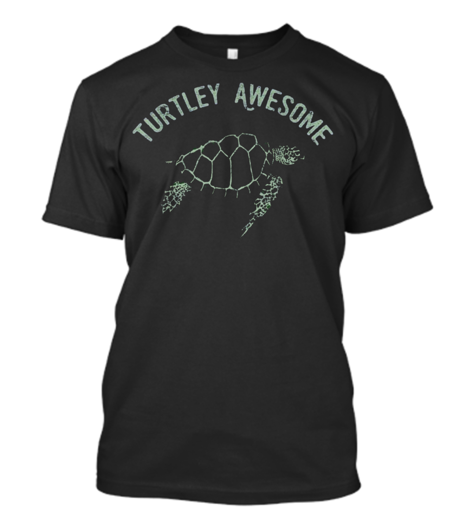Turtley Awesome Turtle Pun Sea Turtle Outline T-Shirt
