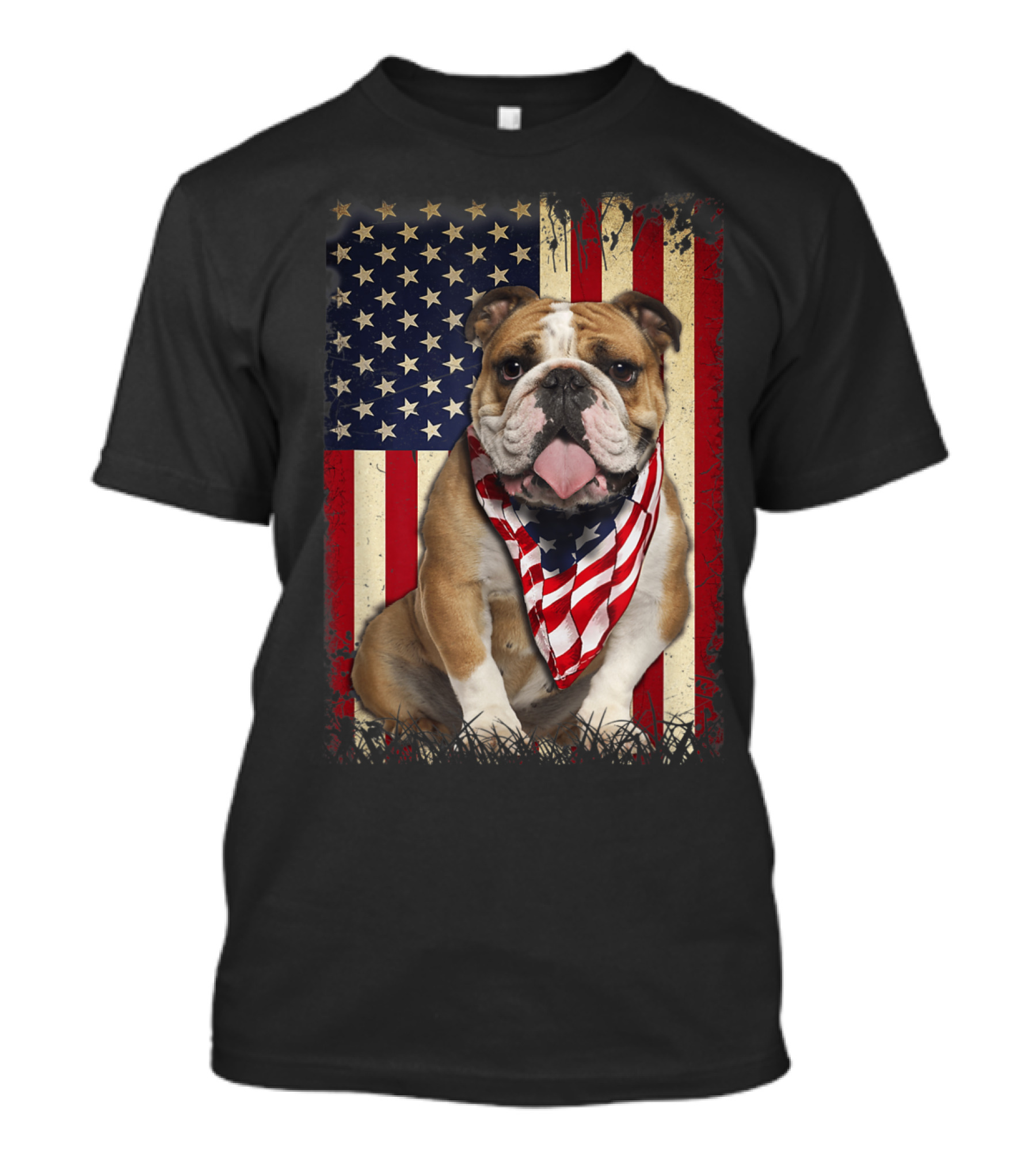 Bulldogs American Flag Independence Day USA Pride T-Shirt