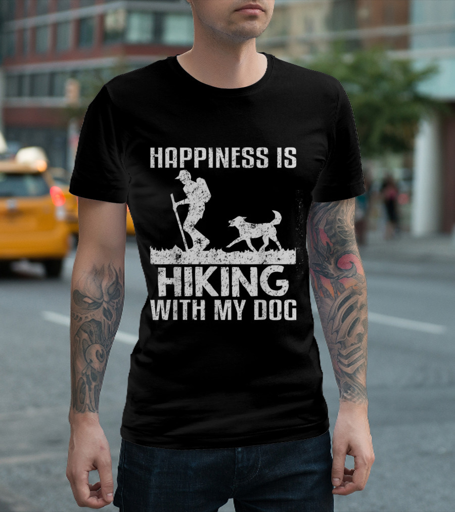 Happiness Is Hiking With My Dog T-Shirt