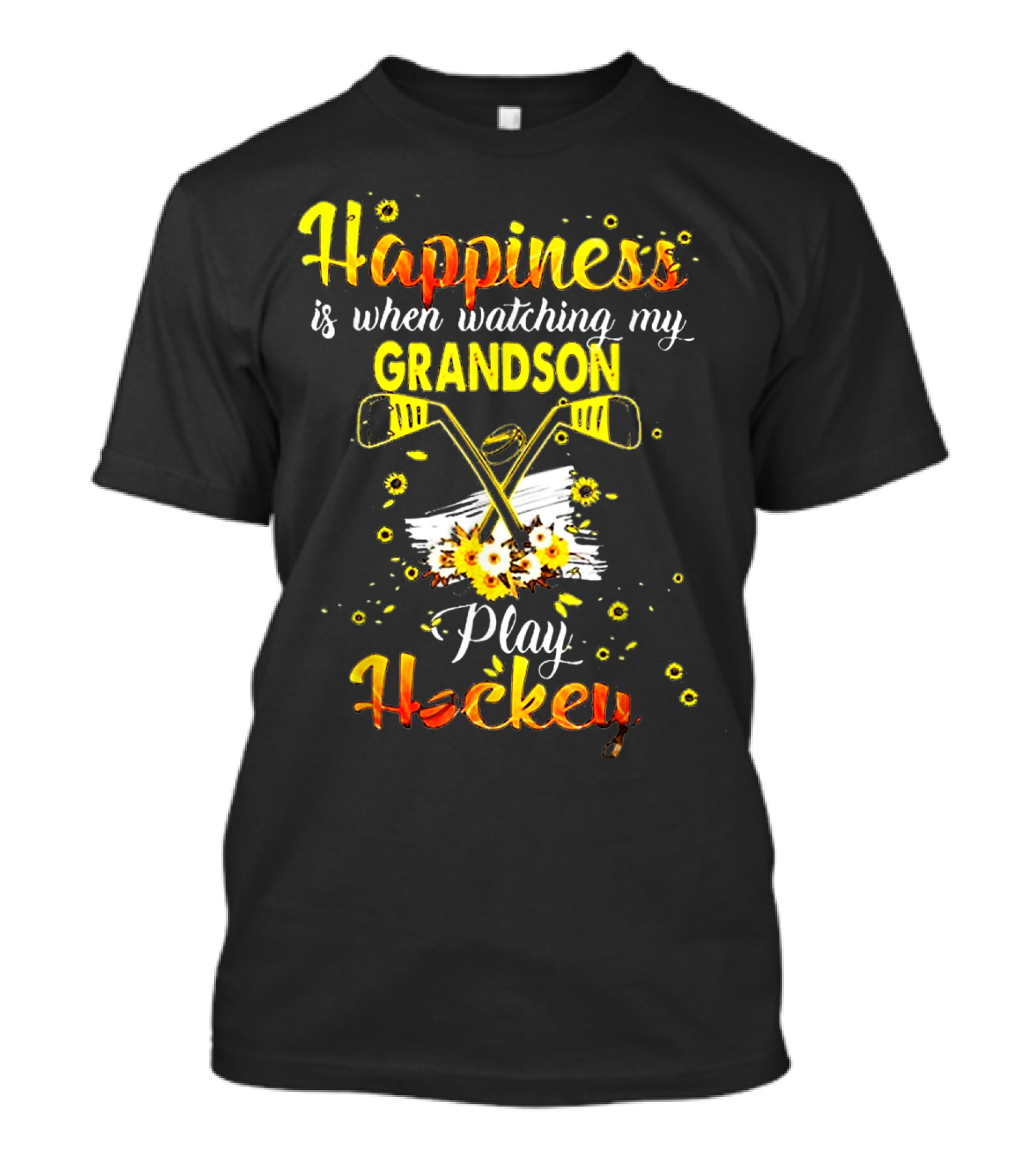 Happiness Is When Watching My Grandson Play Hockey T-Shirt