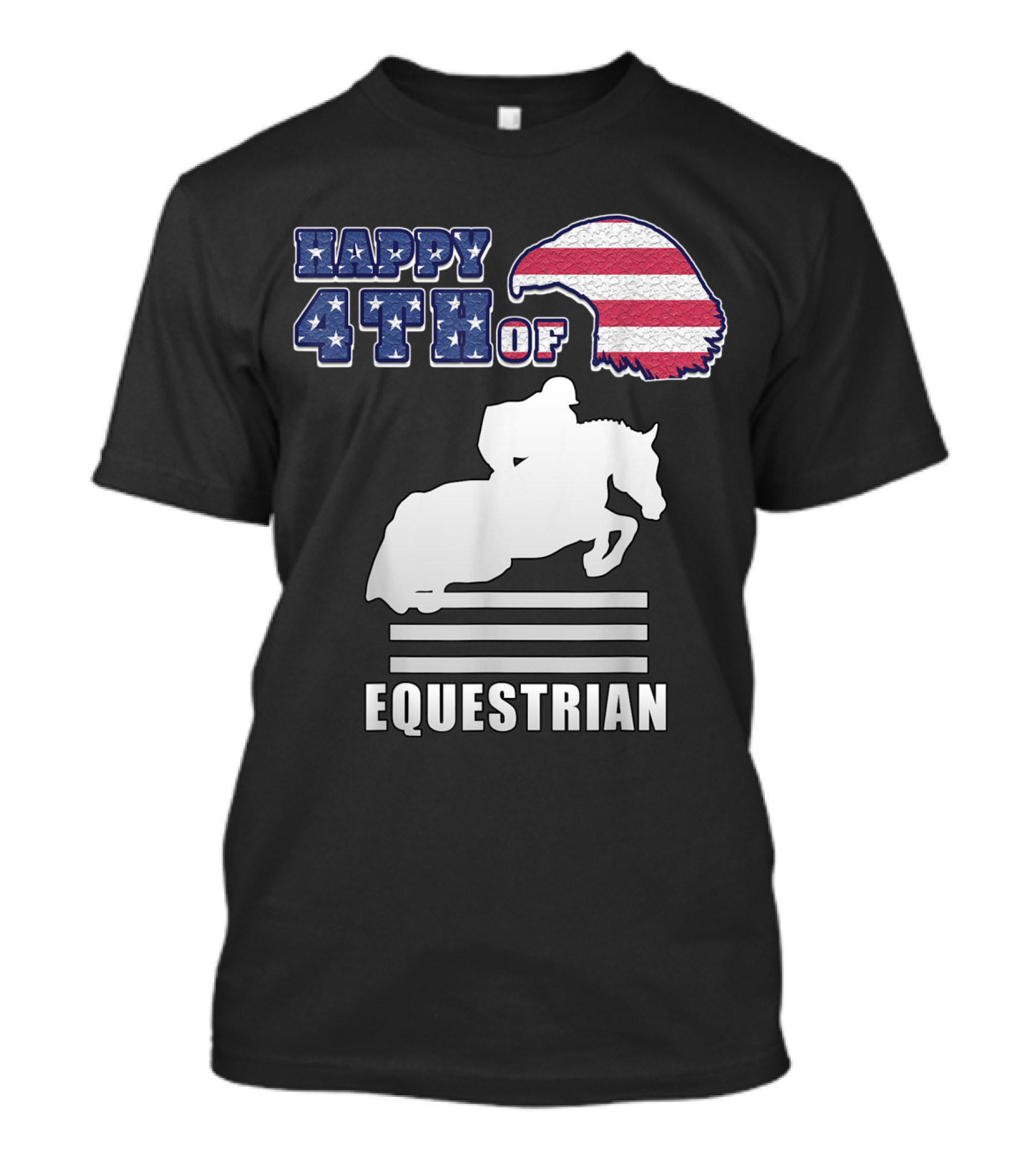 Happy 4th Of July Equestrian Horse Lover T-Shirt