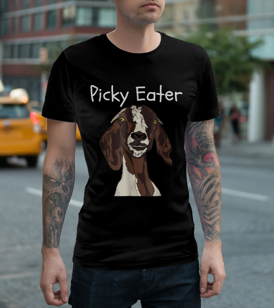Picky Eater Goat Funny Punny Farm T-Shirt