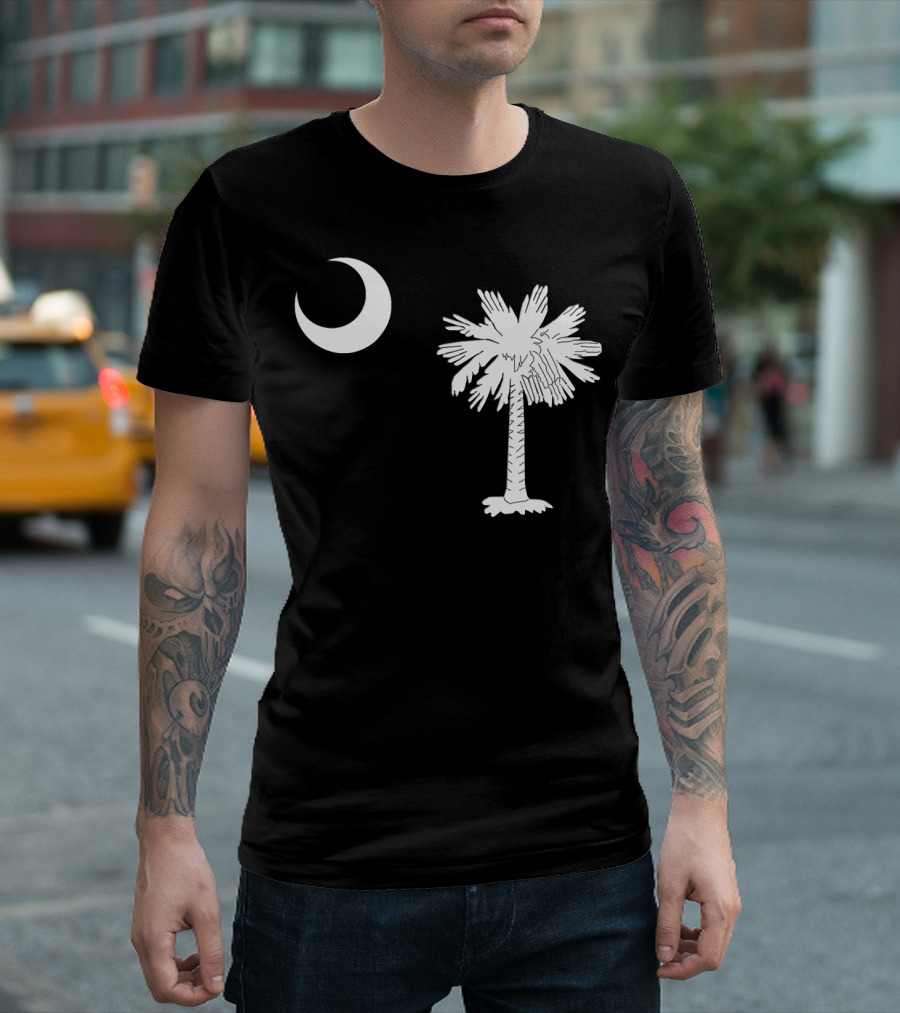 South Carolina Flag SC State Pride Palmetto and Crescent Moon T-Shirt