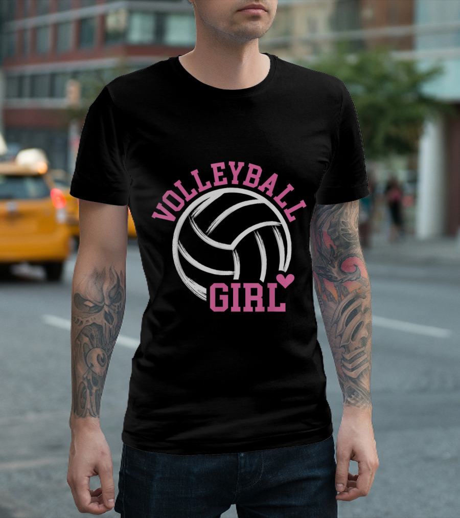 Volleyball Girl Heart Icon with Volleyball T-Shirt