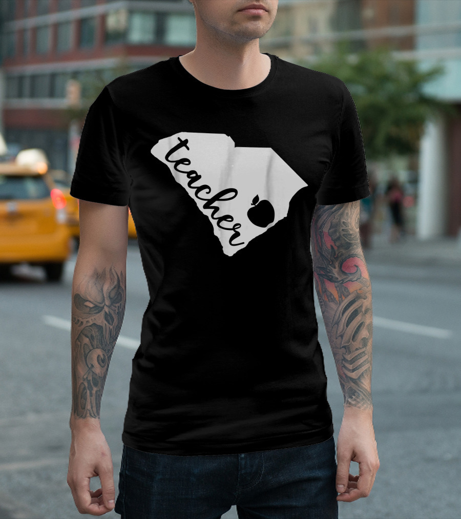 Teacher South Carolina State Pride Apple T-Shirt