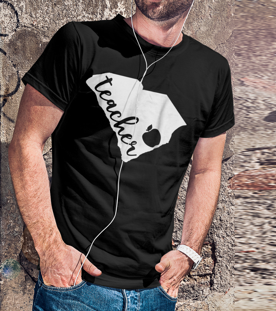 Teacher South Carolina State Pride Apple T-Shirt
