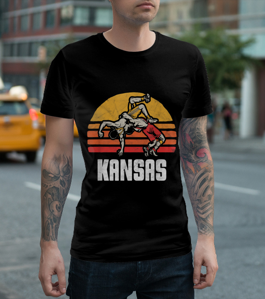 Kansas Vintage Wrestling T-Shirt