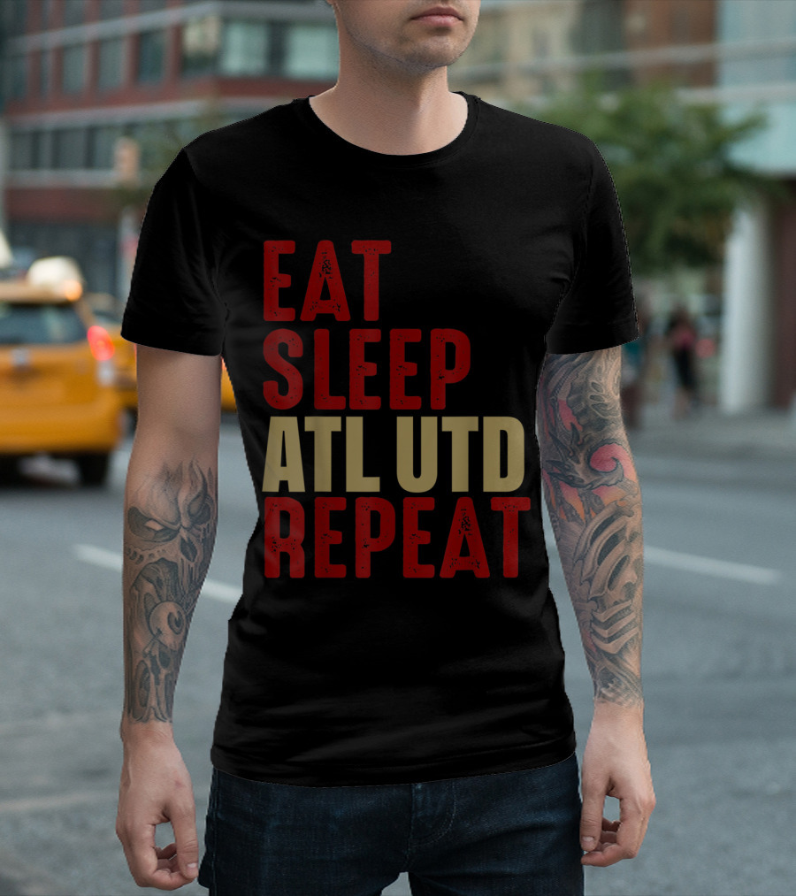 Atlanta United Eat Sleep ATL UTD Repeat T-Shirt