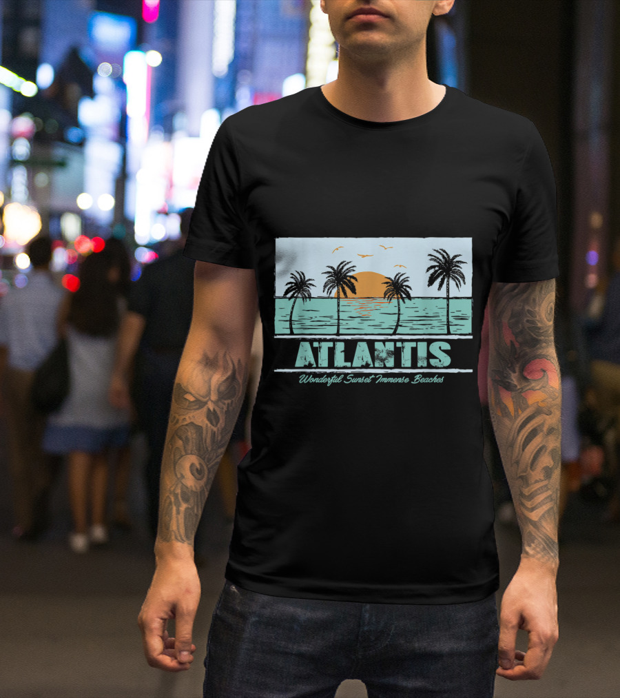 Atlantis Wonderful Sunset Immense Beaches Bahamas Vacation Holiday T-Shirt