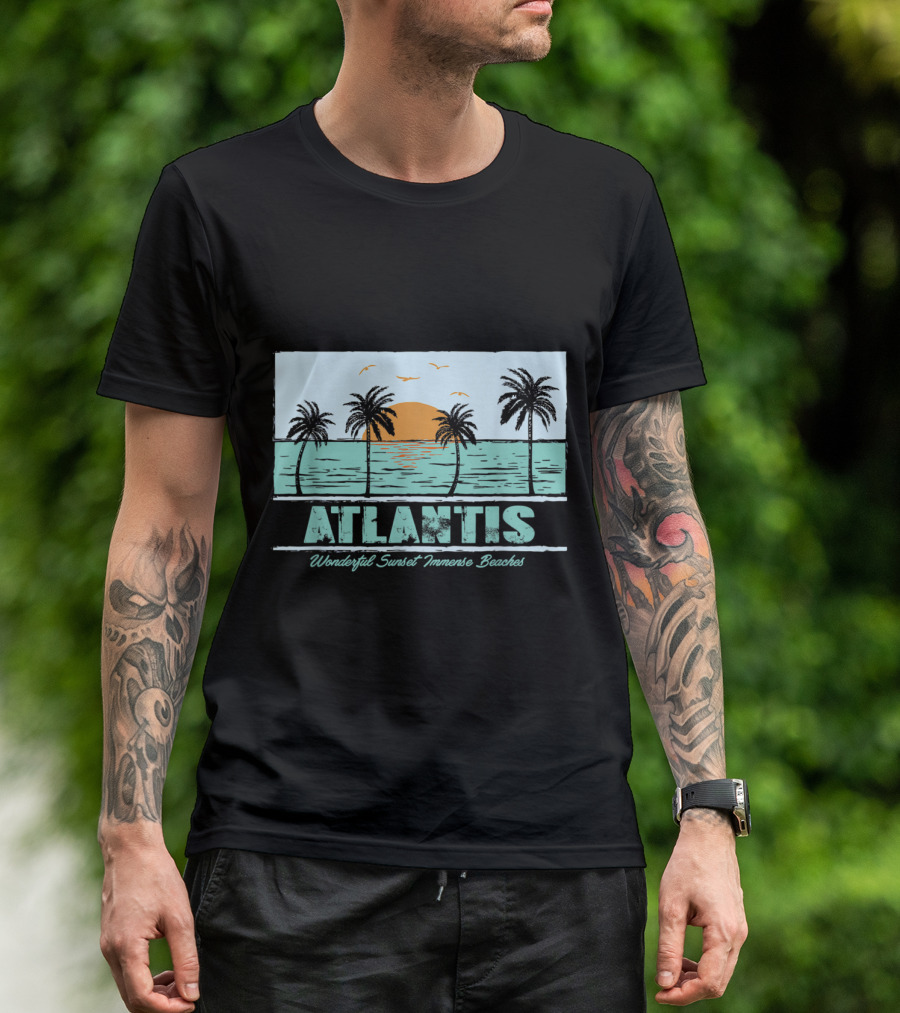 Atlantis Wonderful Sunset Immense Beaches Bahamas Vacation Holiday T-Shirt