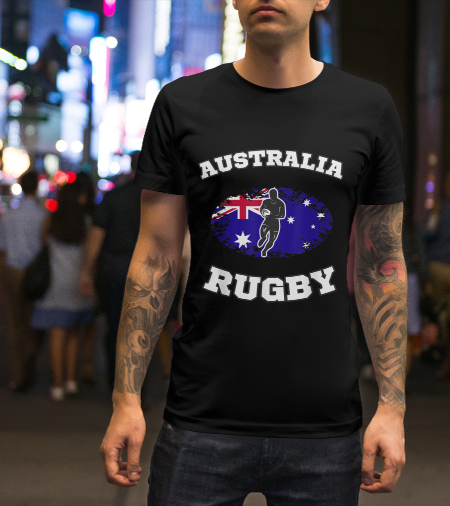 Australia Rugby Flag Wallabies Team T-Shirt