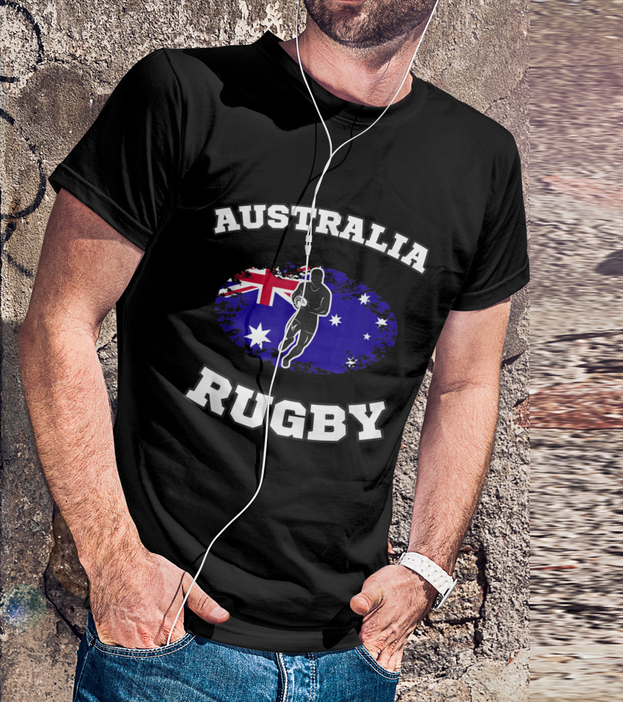 Australia Rugby Flag Wallabies Team T-Shirt