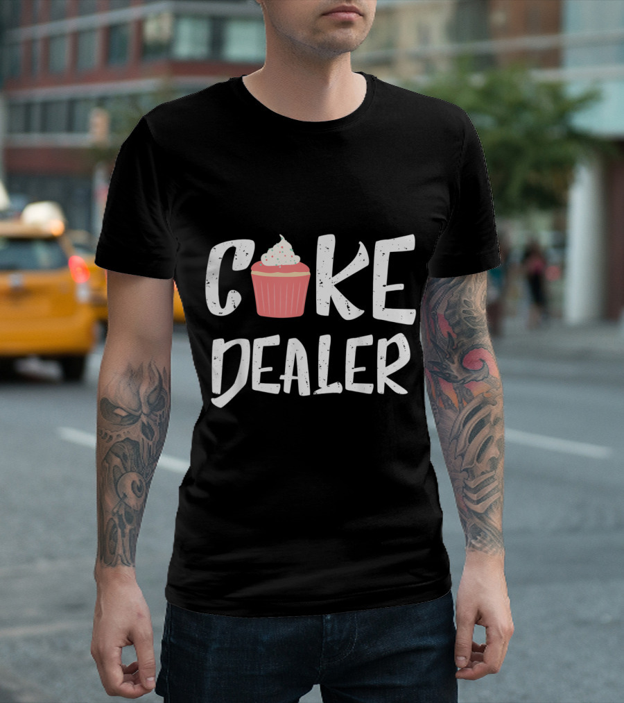 Cake Dealer Pink Cupcake Frosting Baking Love T-Shirt