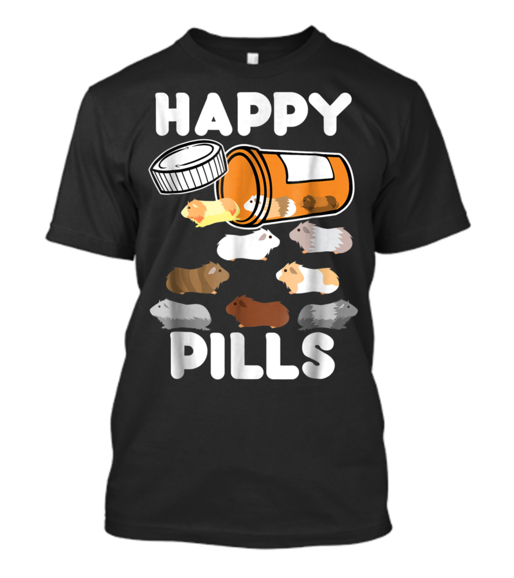 Happy Pills Guinea Pigs Fun Bottle Tumble T-Shirt