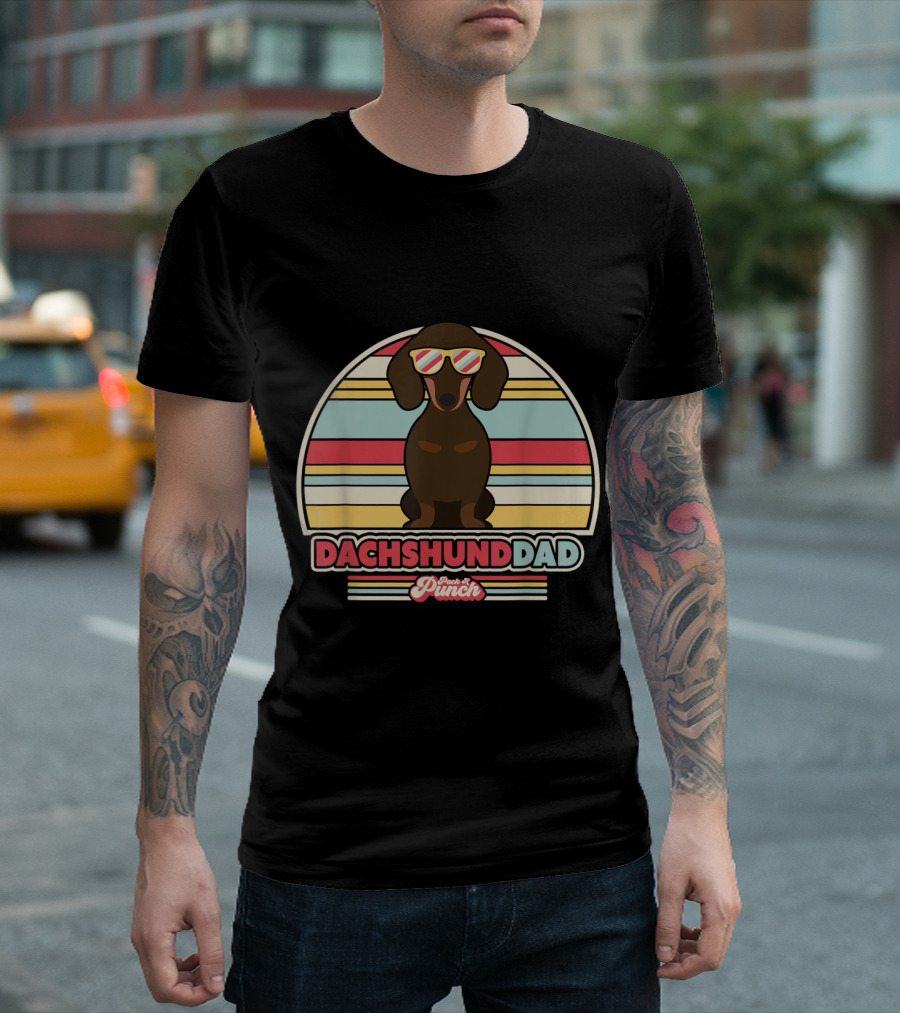 Dachshund Dad Paws And Punch T-Shirt