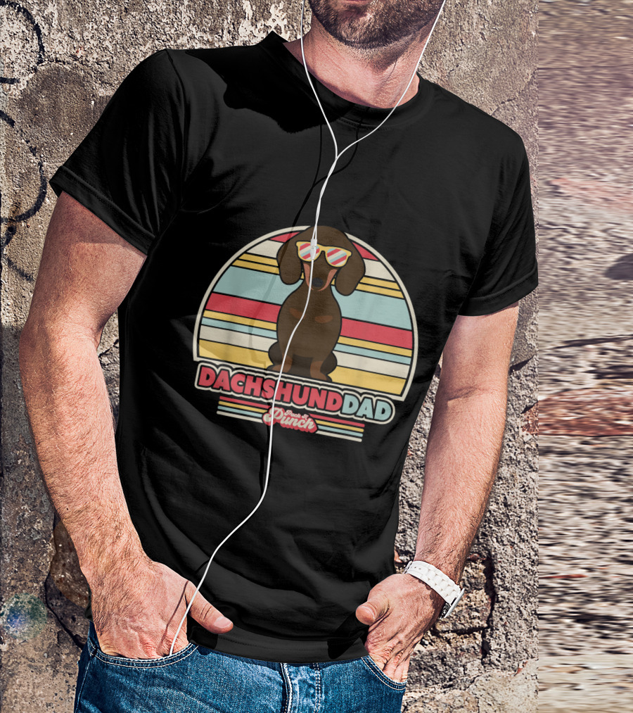 Dachshund Dad Paws And Punch T-Shirt