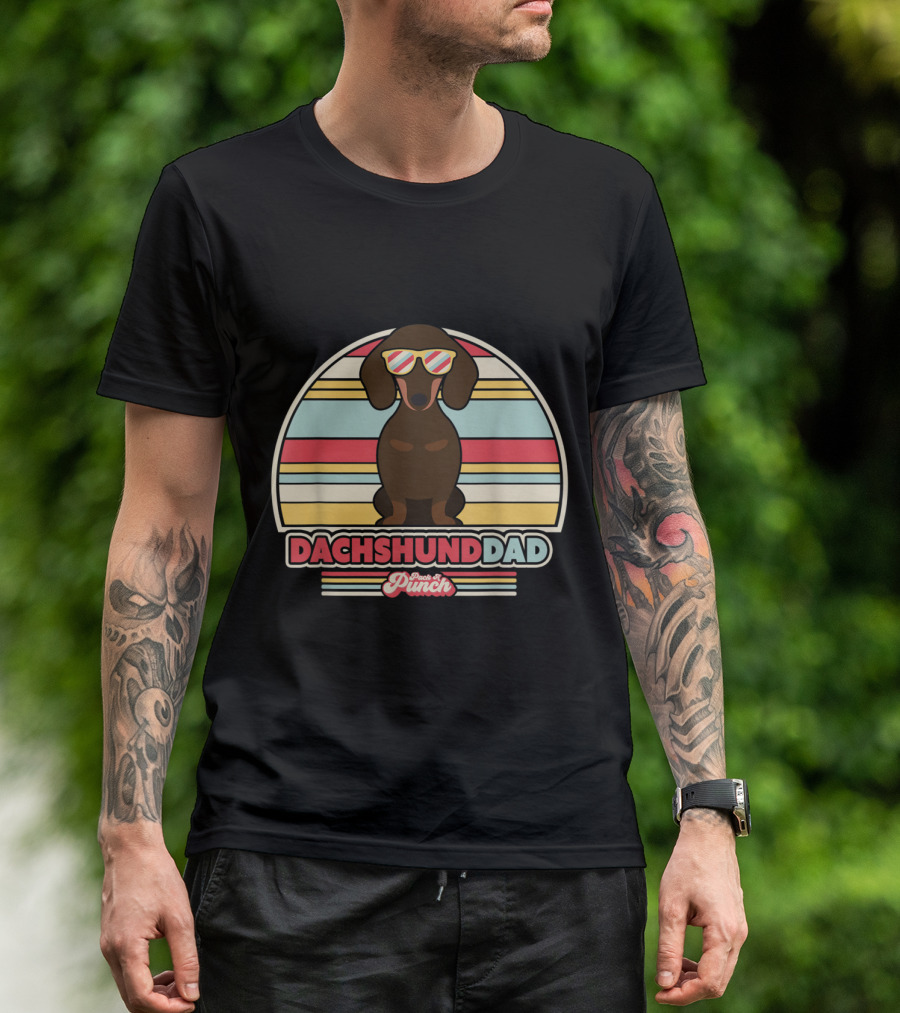 Dachshund Dad Paws And Punch T-Shirt