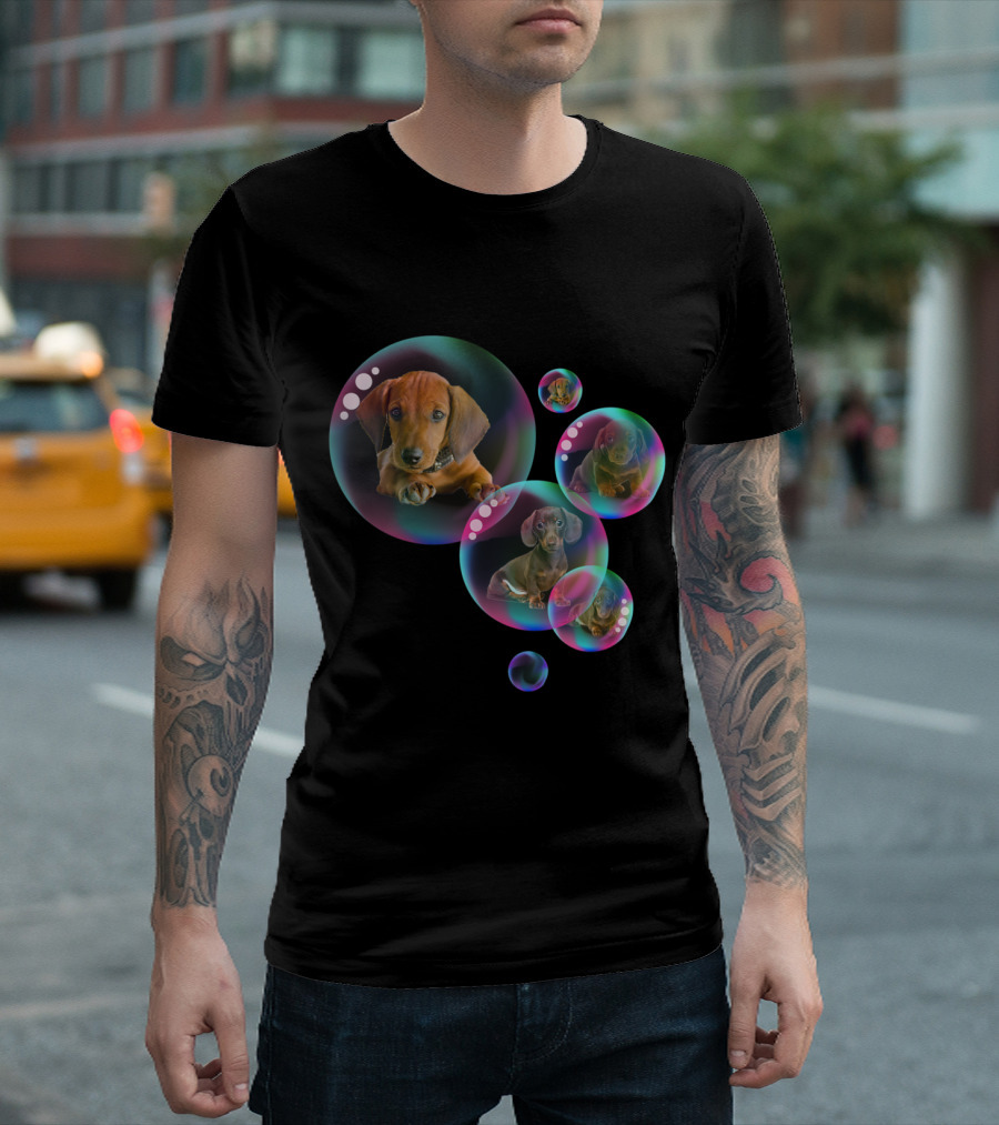 DACHSHUND DOG BUBBLES BALLOON PUPPIES T-Shirt