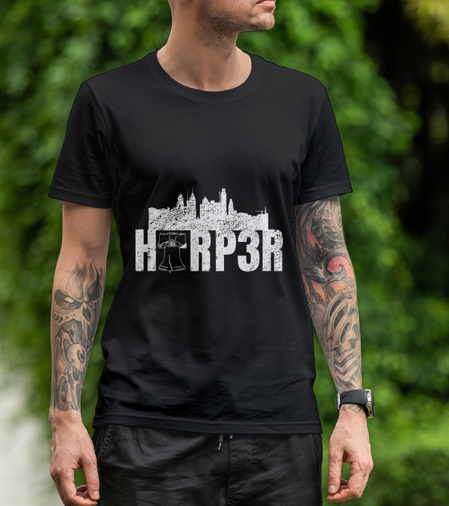 Philadelphia Skyline Harper Liberty Bell Skyline PR3R T-Shirt