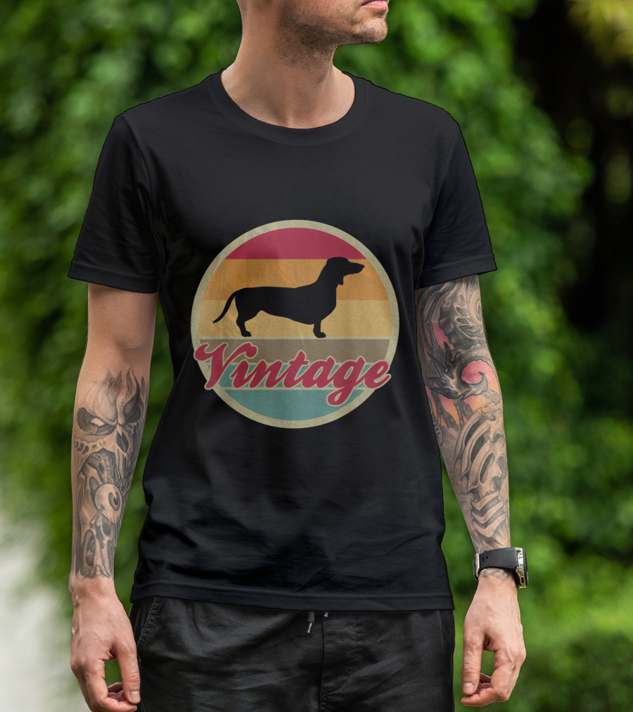 Vintage Dachshund Dog Retro 70's T-Shirt